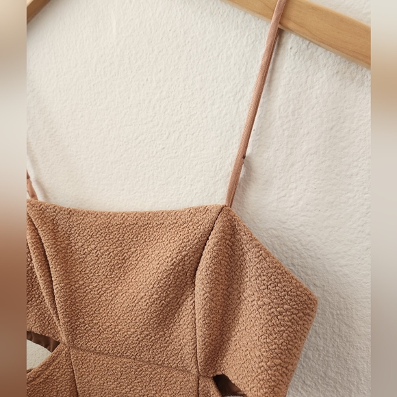 Miramar‎ Sirena Cut Out Bodycon Dress Tan Brown Women's Size Small - Picture 6 of 16